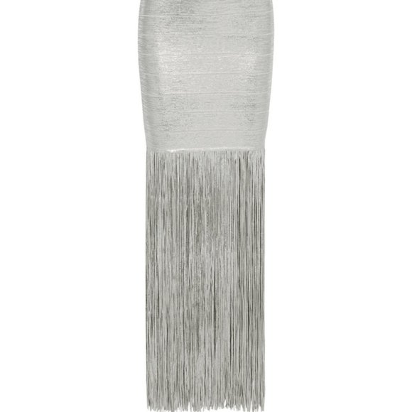 Hervé Léger fringed metallic coated-bandage gown - Picture 3 of 6